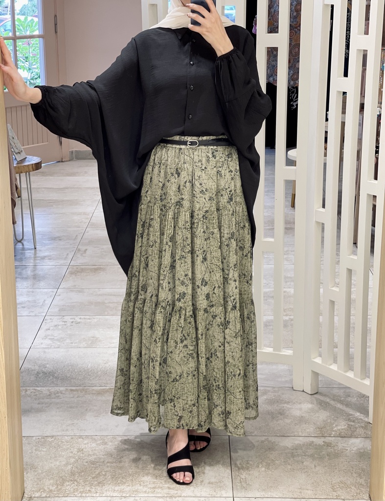 Green Leaves Skirt Fabric Tales